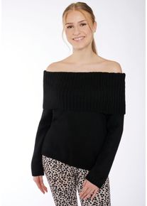 Haily's HAILY’S Damen Strickpullover "LS A SK Au44relia", schwarz, feminin, Gr. S, unifarben, Strick, Obermaterial: 80% Polyacryl, 20% Polyamid, Pullover