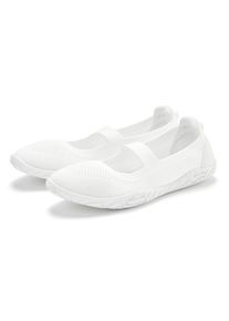 Lascana Damen Sneaker Ballerinas, Gr. 37, weiß, Obermaterial: 100% Textilmaterial. Futter: 100% Textilmaterial. Decksohle: 100% Textilmaterial.