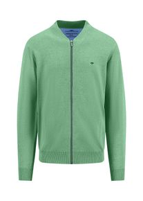 Fynch-Hatton Herren Strickjacke, grün, casual, Gr. L, unifarben, Strick, Obermaterial: 100% Baumwolle, Strickjacken, mit Reißverschluss