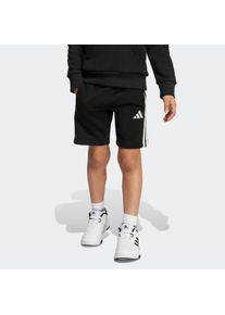 Kinder Shorts "LK 3S FT SH 220", schwarz-weiß, sportlich, Gr. 122, adidas Sportswear, Obermaterial: 52% Baumwolle, 48% Polyester, Hosen