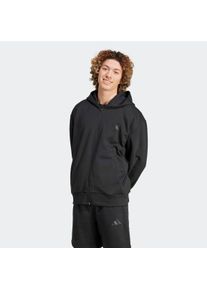 Herren Kapuzensweatshirt "M A SZN FL FZ", schwarz, sportlich, Gr. XL, adidas Sportswear, Obermaterial: 70% Baumwolle, 30% Polyester, Sweatshirts,