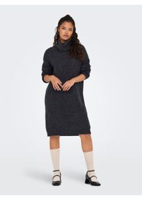 Only Damen Strickkleid "ONLSILLY LS ROLLNECK DRESS BF KNT", grau, modisch, Gr. XS, meliert, Strick, Obermaterial: 82% Polyester, 15% Polyamid, 3%