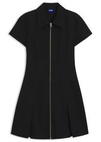 HUGO BLUE Damen Polokleid "Kahuma", schwarz, casual, Gr. 36, unifarben, Web, Obermaterial: 92% Polyester, 8% Elasthan, Kleider, Rockteil mit