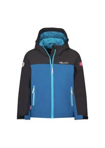 Trollkids Kinder Regenjacke "KIDS TELEMARK JACKET"alpine blau, schwarz, pool blau, sportlich, Gr. 128, Obermaterial: 100% Polyester. Futter: 100%