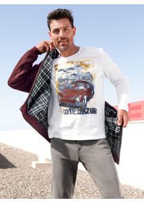 Marco Donati Herren Strickjacke, rot, Gr. 50, meliert, gemustert, kariert, 100% Polyester, Strickjacken