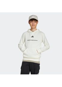 Kinder Kapuzensweatshirt "B FL HD", weiß, sportlich, Gr. 176, adidas Sportswear, Obermaterial: 71% Baumwolle, 29% Polyester, Sweatshirts
