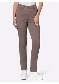 Inspirationen Damen Bequeme Jeans, grau, Gr. 38, unifarben, 99% Baumwolle, 1% Elasthan, Jeans