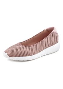 Lascana Damen Ballerina "Freizeitschuh, Slipper, Halbschuh", Gr. 37, rosa, Obermaterial: 100% Textilmaterial. Futter: 100% Textilmaterial. Decksohle: