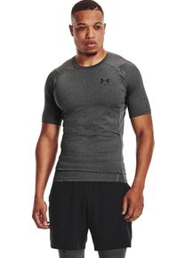 Under Armour Herren Trainingsshirt "UA HG ARMOUR COMP SS", grau, sportlich, Gr. S, Obermaterial: 84% Polyester, 16% Elasthan. Einsatz: 92% Polyester,