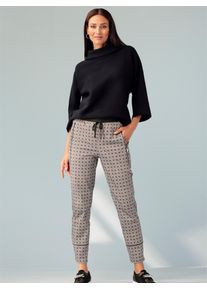 Heine Damen 3/4 Arm-Pullover "Pullover", schwarz, Gr. 46, unifarben, 50% Viskose, 28% Polyester, 22% Polyamid, Pullover