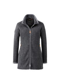 DEPROC Active Damen Strickmantel "AMYWOOD LONG", grau, casual, Gr. 38, 90% Polyester; 7% Baumwolle; 3% Elasthan, Mäntel, außergewöhnlicher