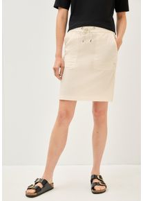 Cecil Damen Minirock, beige, casual, Gr. XL, unifarben, Web, 71% Baumwolle, 25% Polyamid, 4% Elasthan, Röcke, mit Elastikbund und Tunnelzugbändchen