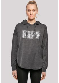 F4NT4STIC Damen Sweatshirt "Kiss Rock Music Band Vintage Logo", grau, casual, Gr. S, Obermaterial: 100% Baumwolle, Sweatshirts, Premium Qualität,