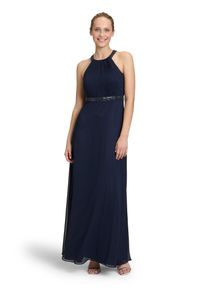 Vera Mont Damen Abendkleid "Vera Mont Abendkleid rückenfrei", blau, festlich, Gr. 32, Chiffon, Obermaterial: 100% Polyester. Futter: 100% Polyester.,