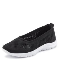 Lascana Damen Sneaker Ballerinas, Gr. 39, schwarz, Obermaterial: 100% Textilmaterial. Futter: 100% Textilmaterial. Decksohle: 100% Textilmaterial.