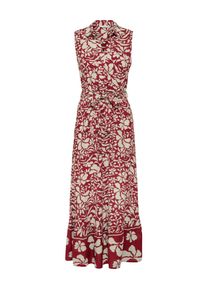Only Damen Maxikleid "ONLVIBE LIFE S/L SHIRT LONG DRESS WVN"merlot aop:cd narri prinit, modisch, Gr. S, bedruckt, Web, Obermaterial: 100% Viskose,