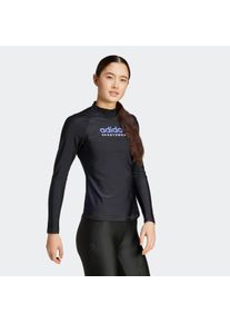 Damen Bade-Shirt "W RASHGD LS", schwarz, sportlich, Gr. M, adidas Performance, Obermaterial: 80% Polyamid, 20% Elasthan, Bikini-Oberteile