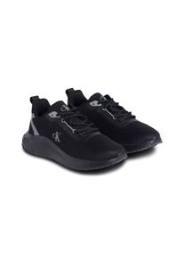 Damen Sneaker "EVA RUNNER L-UP MIX MESH LOGO CK", Calvin Klein Jeans, Gr. 41, schwarz, Textil, kontrastfarbene Details, sportlich, Schuhe,