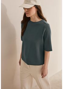 Cecil Damen Sweatshirtslate khaki, casual, Gr. S, Sweatware, Obermaterial: 49% Polyester, 43% Modal, 8% Elasthan, Sweatshirts, kurzarm, mit