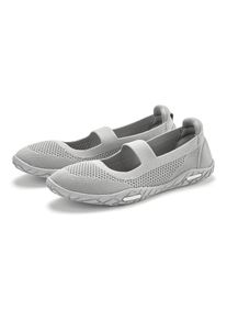 Lascana Damen Sneaker Ballerinas, Gr. 42, grau, Obermaterial: 100% Textilmaterial. Futter: 100% Textilmaterial. Decksohle: 100% Textilmaterial.
