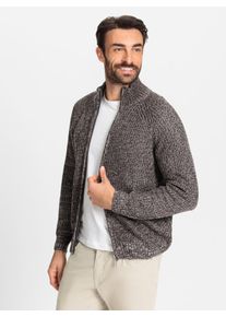 Catamaran Herren Strickjacke, grau, Gr. 50, meliert, 100% Polyacryl, Strickjacken