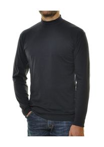 Ragman Herren Stehkragenshirt, blau, klassisch, Gr. S, Baumwolle, Shirts