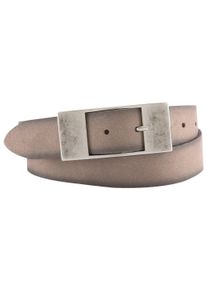 Bernd Götz BERND GÖTZ Damen Ledergürtel, braun, casual,Basic,klassisch, Gr. 85, unifarben, Leder, Gürtel, mit flächiger Designschließe