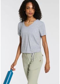Killtec Damen T-Shirt "LILLEO WMN TSHRT F", blau, sportlich, Gr. 48, Obermaterial: 90% Polyester, 10% Elasthan, Shirts