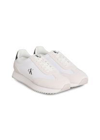 Herren Sneaker "RETRO RUNNER LACE UP NY-SU", Calvin Klein Jeans, Gr. 45, schwarz-weiß, Leder, kontrastfarbene Details, sportlich, Schuhe,