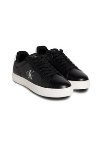 Herren Sneaker "CLASSIC CUPSOLE MONO LTH", Calvin Klein Jeans, Gr. 45, schwarz-weiß, Leder, Lederimitat, unifarben mit Farbeinsatz, sportlich,