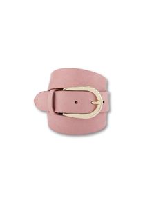 Bernd Götz BERND GÖTZ Damen Ledergürtel, rosa, casual,modisch,klassisch,casual, Gr. 90, unifarben mit Farbeinsatz, Leder, Gürtel, mit goldener Designschließe