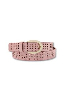 Bernd Götz BERND GÖTZ Damen Ledergürtel, rosa, casual, Gr. 85, Rindsleder, Gürtel, mit Rasteroptik