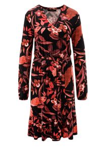Aniston CASUAL Damen Jerseykleidschwarz, rot, bordeaux, dunkelrot, orange, apricot, rosé, braun, wollweiß, feminin, Gr. 40, bedruckt, geblümt, Single