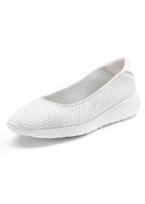 Lascana Damen Ballerina "Freizeitschuh, Slipper, Halbschuh", Gr. 37, weiß, Obermaterial: 100% Textilmaterial. Futter: 100% Textilmaterial. Decksohle: