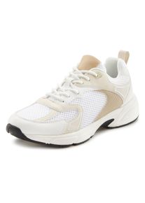 Lascana Damen Sneaker, Gr. 38, beige, Obermaterial: 60% Textilmaterial, 40% Lederimitat. Futter: 100% Textilmaterial. Decksohle: 100% Textilmaterial.