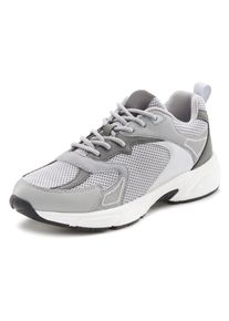 Lascana Damen Sneaker, Gr. 43, grau, Obermaterial: 60% Textilmaterial, 40% Lederimitat. Futter: 100% Textilmaterial. Decksohle: 100% Textilmaterial.