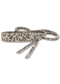 Bernd Götz BERND GÖTZ Damen Ledergürtel, beige, modisch, Gr. 105, animal-print, mehrfarbig, Rindsleder, Gürtel, mit Leopardenprint