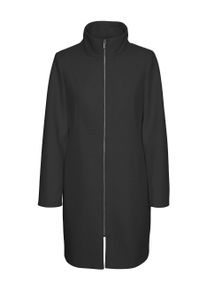Véro Moda VERO MODA Damen Kurzmantel "VMPOPZIPPER COAT BOOS", grau, modisch, Gr. M, meliert, Web, Obermaterial: 100% Polyester, Mäntel