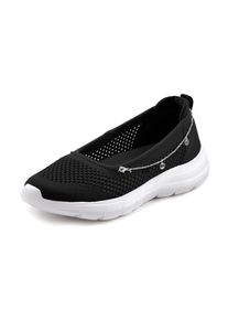 Lascana Damen Sneaker, Gr. 37, schwarz, Obermaterial: 100% Textilmaterial. Decksohle: 100% Textilmaterial. Laufsohle: 100% Synthetik, unifarben,