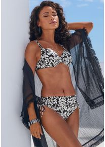 Lascana Damen Bügel-Bikini-Top "Piper", beige, Gr. 38, bedruckt, Microfaser, Recycling-Polyamid, Bikini-Oberteile, mit auffälligem Alloverprint