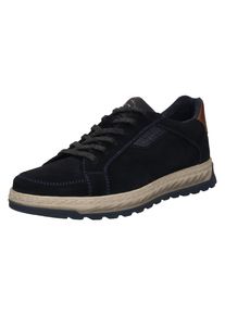 Bugatti Herren Schnürschuh, Gr. 41, blau, Veloursleder, casual, Schuhe, Halbschuh, Sneaker, Freizeitschuh mit Profilsohle