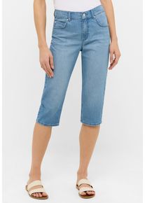 Angels Damen Caprijeans "ANACAPRI", blau, casual, Gr. 46, Denim/Jeans, Obermaterial: 97% Baumwolle, 3% Elasthan, Jeans, mit Stretch