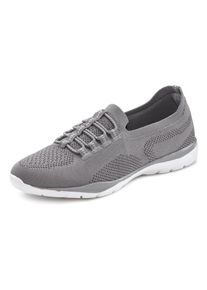 Lascana Damen Sneaker "Slipper, Halbschuh, leichtes Meshmaterial", Gr. 40, grau, Obermaterial: 100% Textilmaterial. Futter: 100% Textilmaterial.