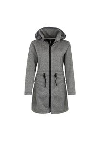 DEPROC Active Damen Softshellparka "KEDGWICK WOMEN LONG", grau, casual, Gr. 36, 100% Polyester, Jacken, Softshellmantel in urbaner Strickfleeceoptik