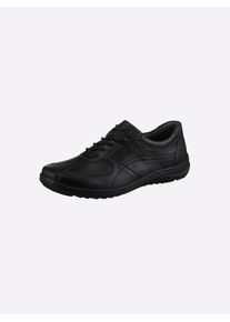 Waldläufer WALDLÄUFER Herren Schnürschuh, Gr. 10,5, schwarz, Glattleder, Rindsleder, Basic, Schuhe
