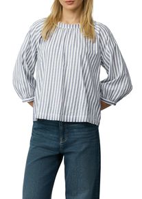 s.Oliver Damen Schlupfbluse, blau, casual, Gr. 34, gestreift, Web, Obermaterial: 50% Baumwolle, 50% Viskose, Blusen, mit Streifen-Muster und großer
