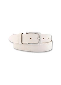 Bernd Götz BERND GÖTZ Damen Ledergürtel, beige, casual,casual,feminin, Gr. 100, unifarben, aufgeraut, Leder, Gürtel, mit silberfarbener Schließe