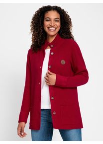 Casual Looks Damen Cardigan, rot, Gr. 36, unifarben, 50% Viskose, 28% Polyester, 22% Polyamid, Strickjacken