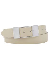 Bernd Götz BERND GÖTZ Damen Ledergürtel, beige, casual,modisch, Gr. 85, unifarben, Leder, Gürtel, mit flächiger Dornschließe