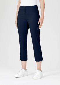 Stehmann Damen 3/4-Hose "Ina", blau, casual, Gr. 42, unifarben, Web, Obermaterial: 65% Viskose, 30% Polyamid, 5% Elasthan, Hosen, 3/4-Länge mit